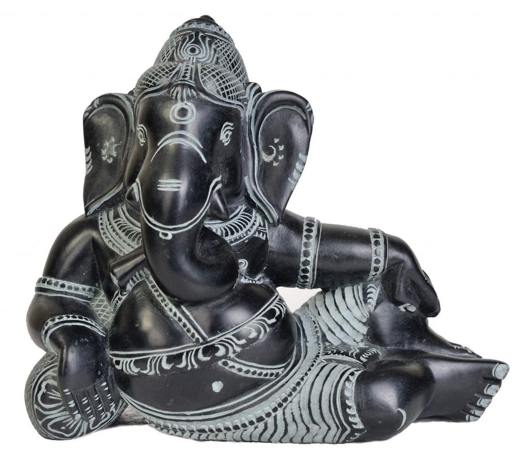 Ganesha Sitting Black Stone Temple Statues For Sale Online