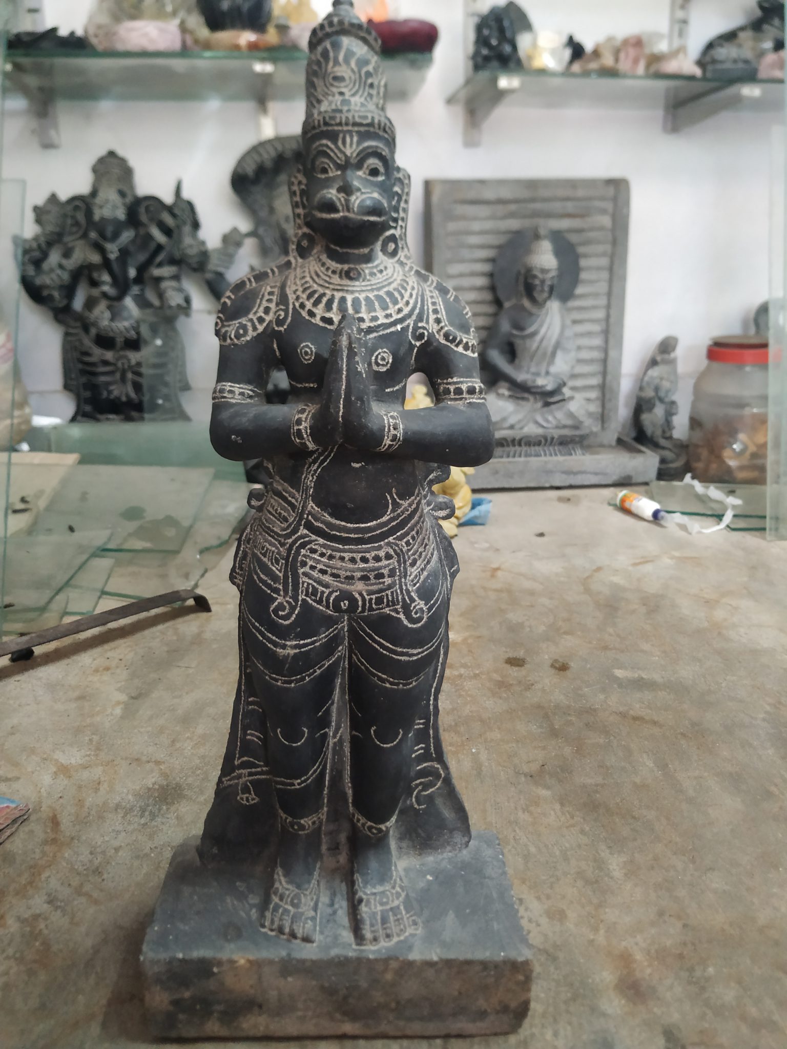 Hanuman Stone statue 1 1/2 Feet Temple Statues For Sale Online