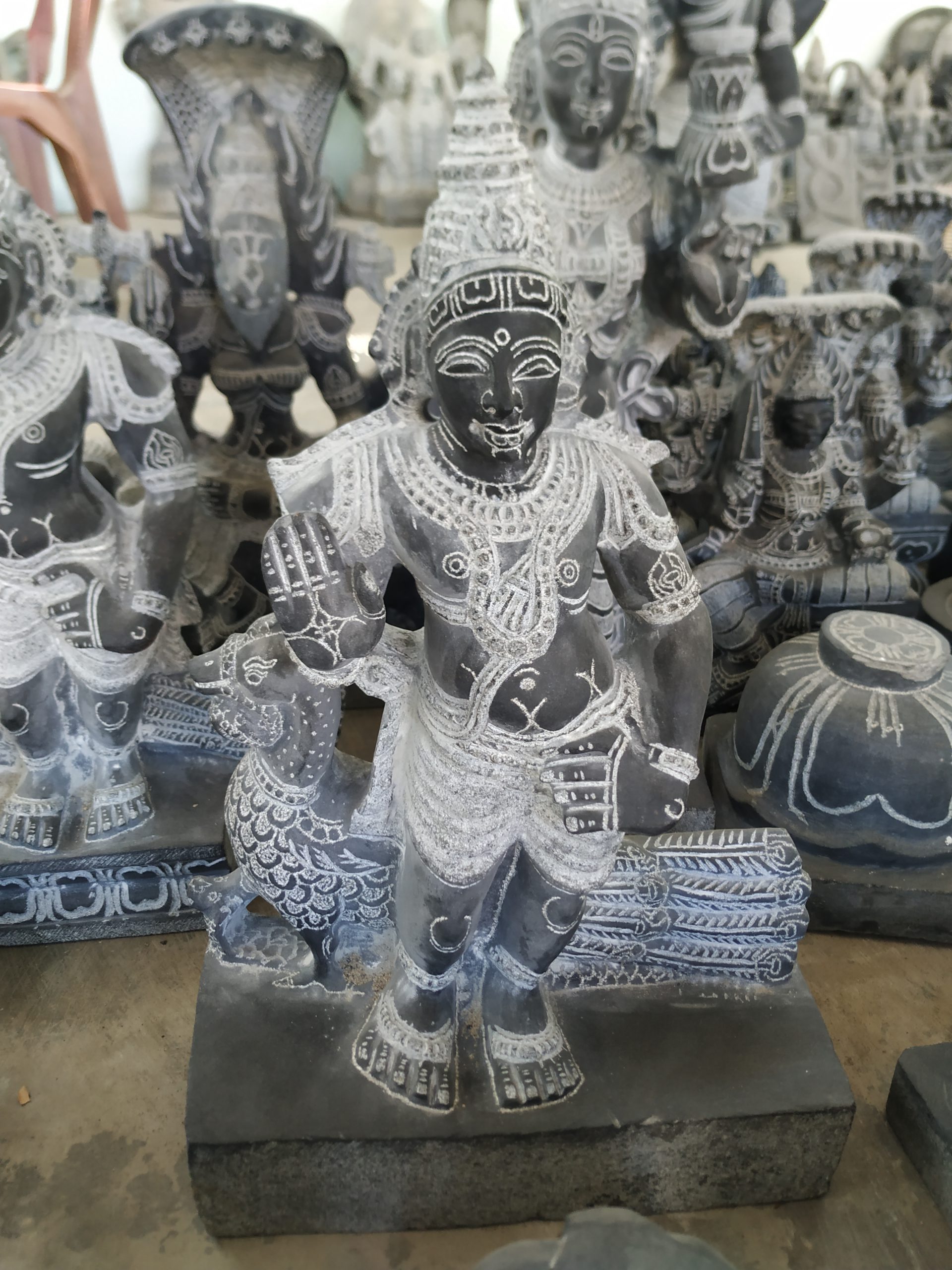 Murugan Stone Statue 1 1/4 Feet Temple Statues For Sale Online